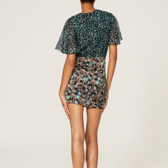 MISA Los Angeles Talia Mixed Print Dress Size Small - Picture 3 of 10